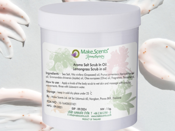 Aroma Salt Scrub In Oil Lemongrass Scrub In Oil