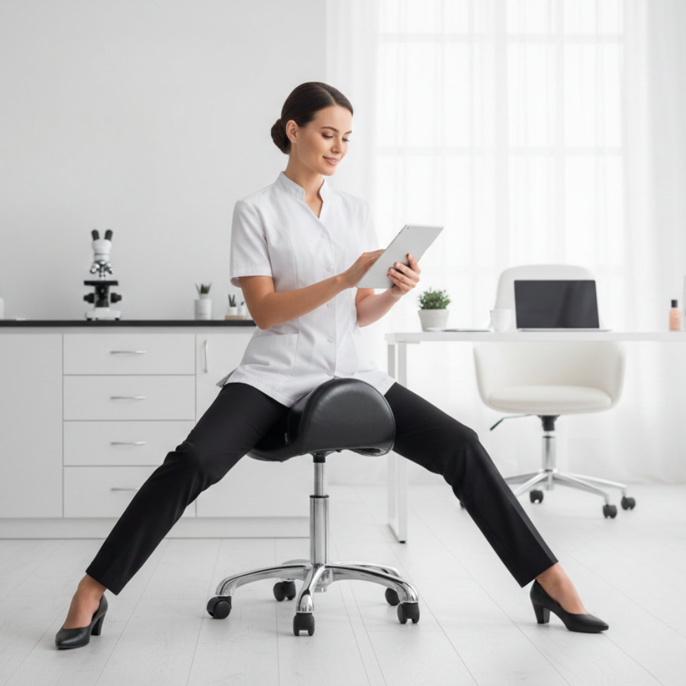 Master Hydraulic Saddle Stool with Chrome Base Kuwait