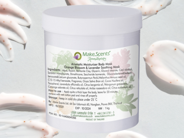 Orange Blossom and Lavender Soothing Mask, Aromatic Moisturizer Body Mask