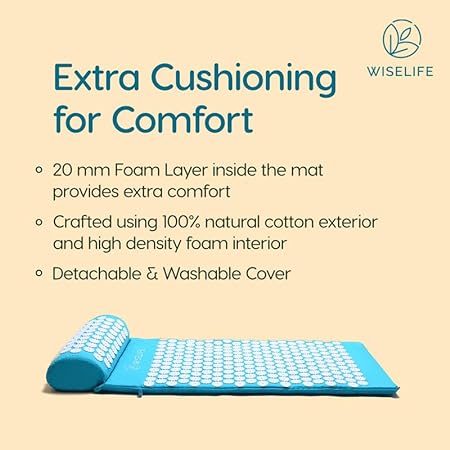 Pain Relief Acupressure Mat And Pillow Comfort