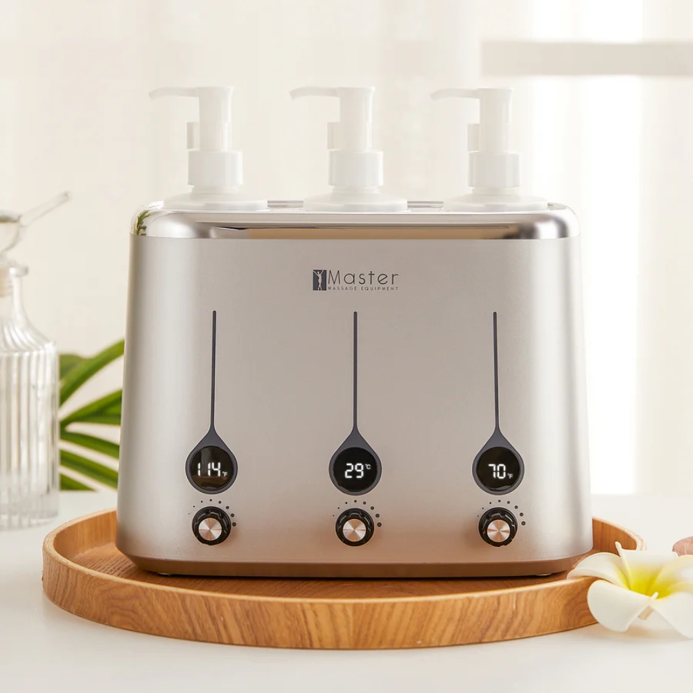 Three Bottle Massage Oil warmer